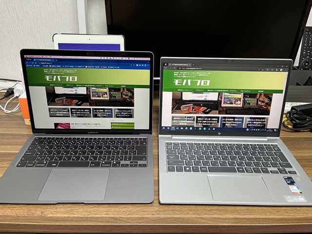 macbook air M1とHP EliteBook 830 G8